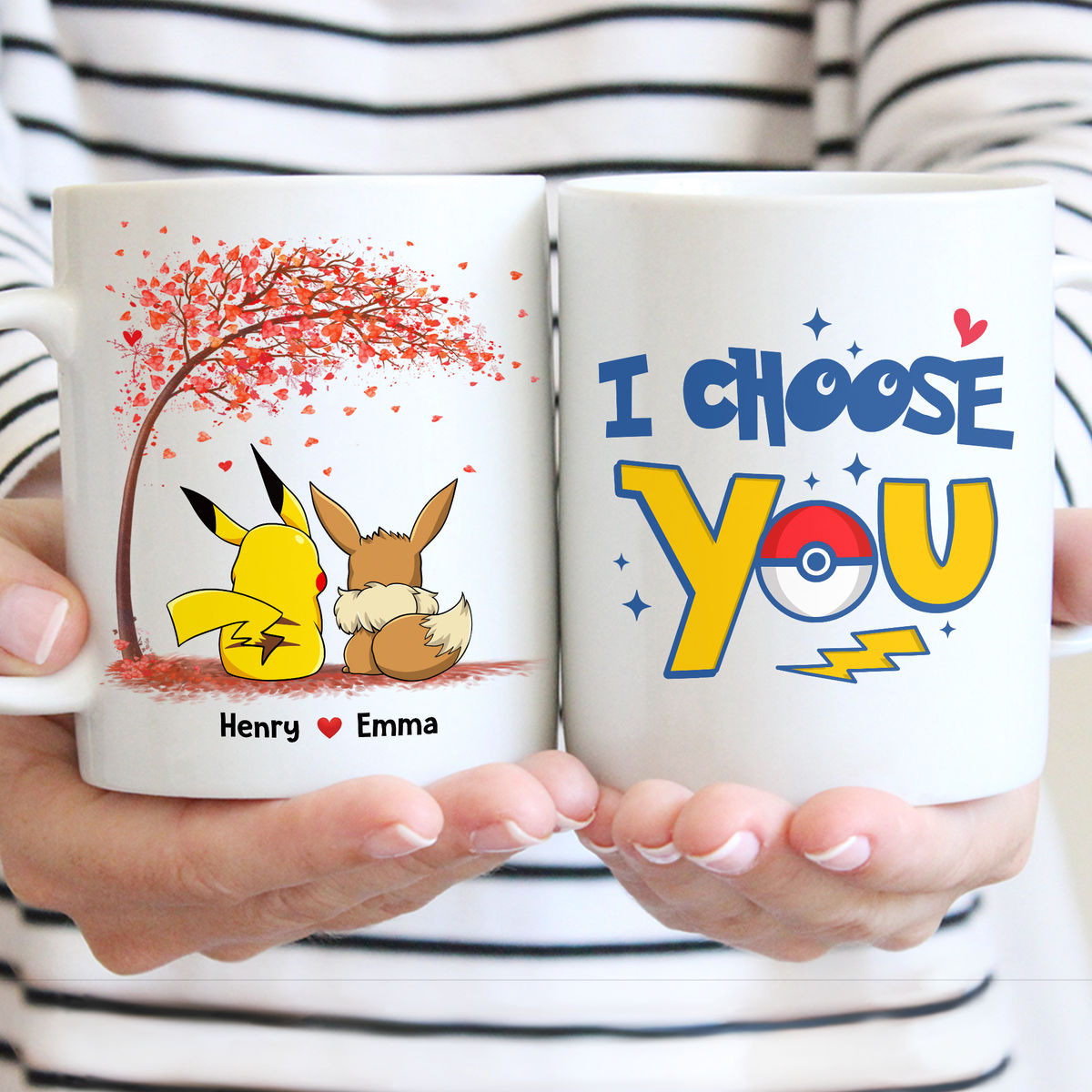 Personalized I Choose You Mug for Couples, Custom Name Gift