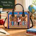 Personalized Leather Handbag for Teacher with Name Customization Leather Bag GradoCreations