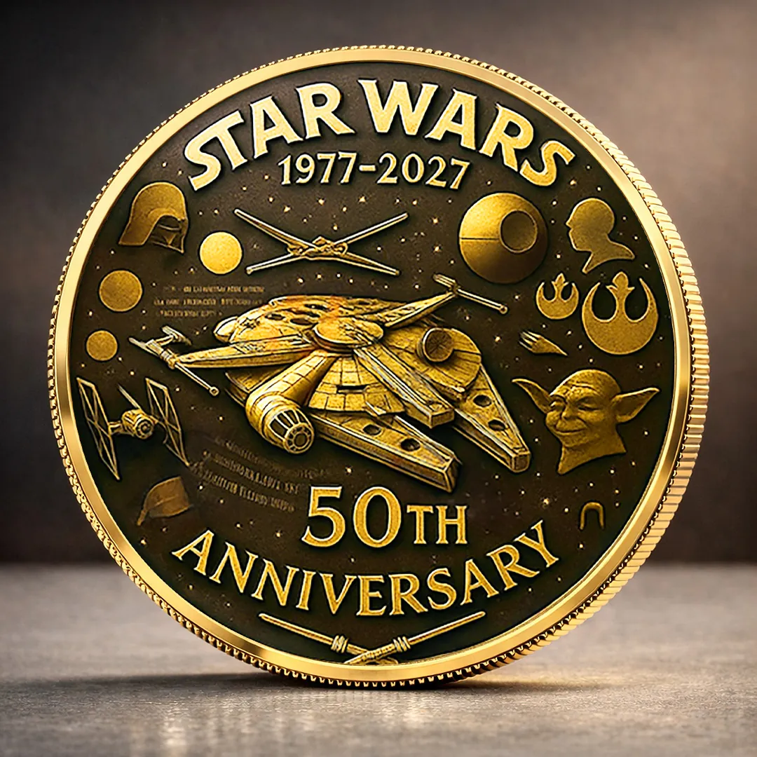 Personalized 50th Anniversary Commemorative Coin for Movie Fans