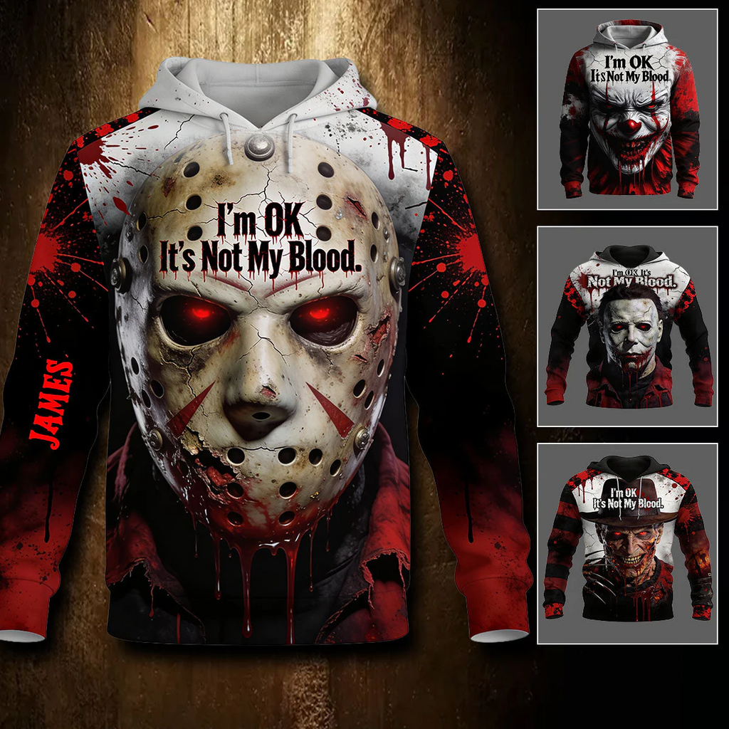 Personalized Horror Character All Over Shirt Halloween Gift for Movie Fans AOP Shirt GradoCreations