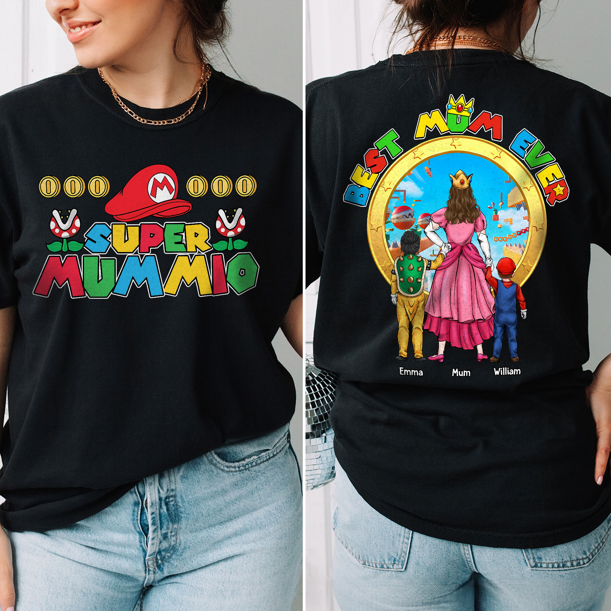 Personalized Gaming T-Shirt Best Mom Ever Gift for Mom
