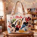 Personalized Quilted Tote Bag with Disney Friends for Her - Unique Gift Idea Quilted Tote Bag GradoCreations