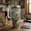 Personalized Fantasy Dad Tumbler Custom Name Gift for Father