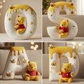 Personalized Honey Bear Alphabet Pillow Custom Name Gift for Kids