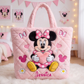 Personalized Minnie Mouse Quilt Tote Bag Custom Name Gift for Kids Quilt Tote Bag GradoCreations