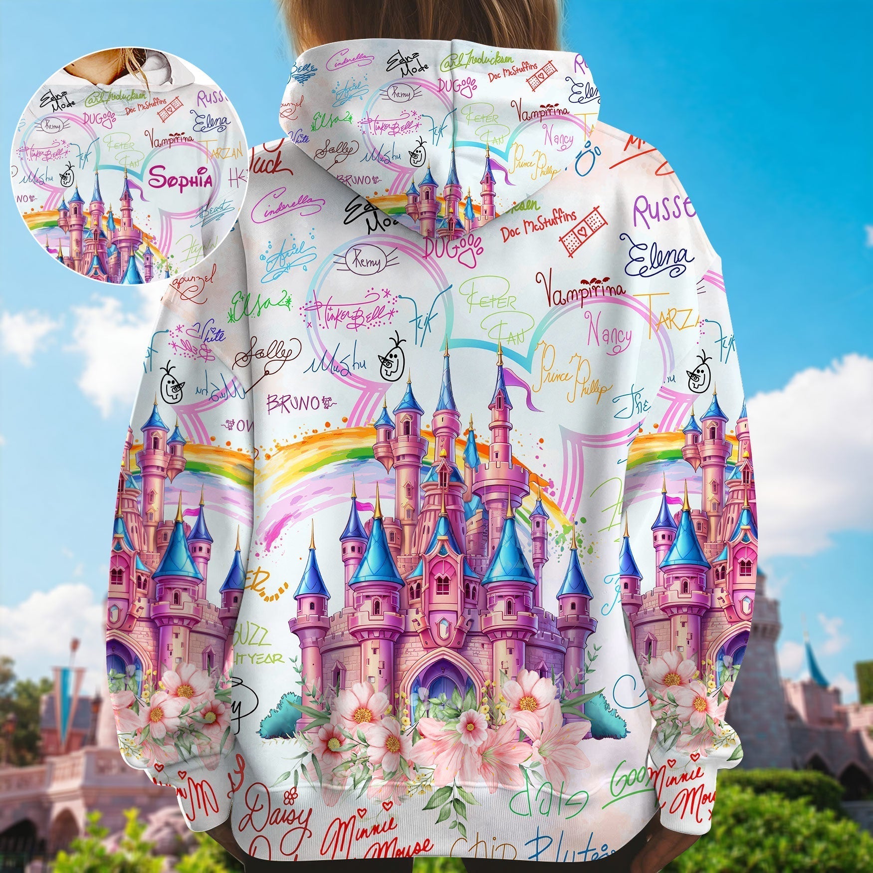Personalized Magic Castle Hoodie Custom Name Gift for Her