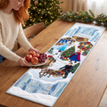 Personalized Winter Village Table Runner Christmas Gift for Family Quilt Table Runner GradoCreations