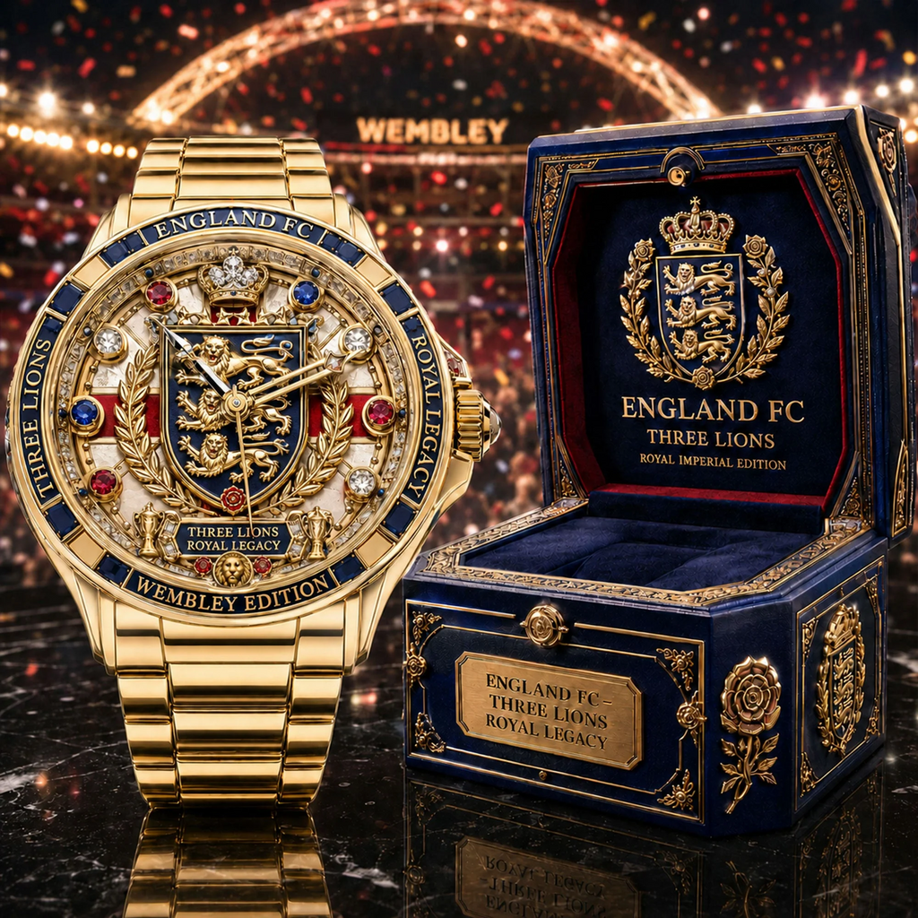 Personalized England FC Men's Wrist Watch - Gift for Sports Lovers