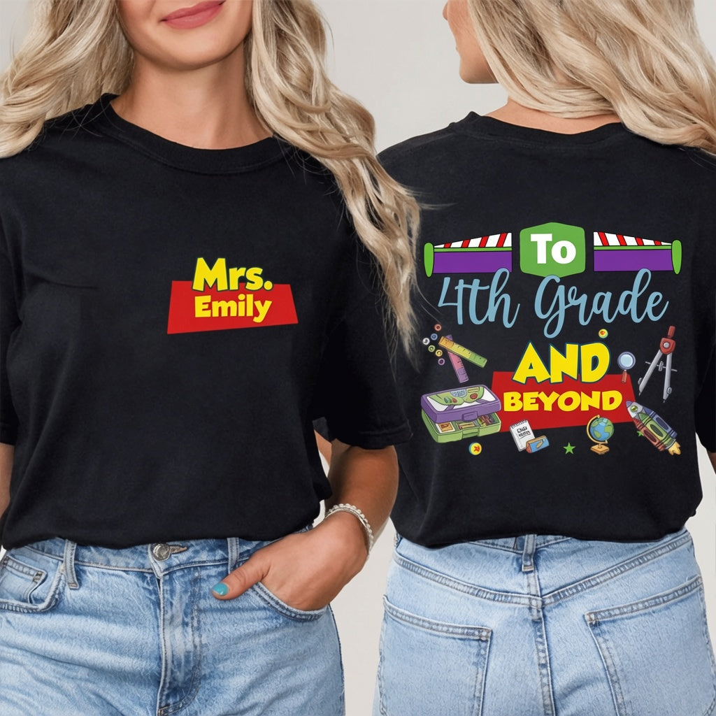 Personalized Teacher Shirt with Name and Grade Gift Idea Cotton Apparel GradoCreations