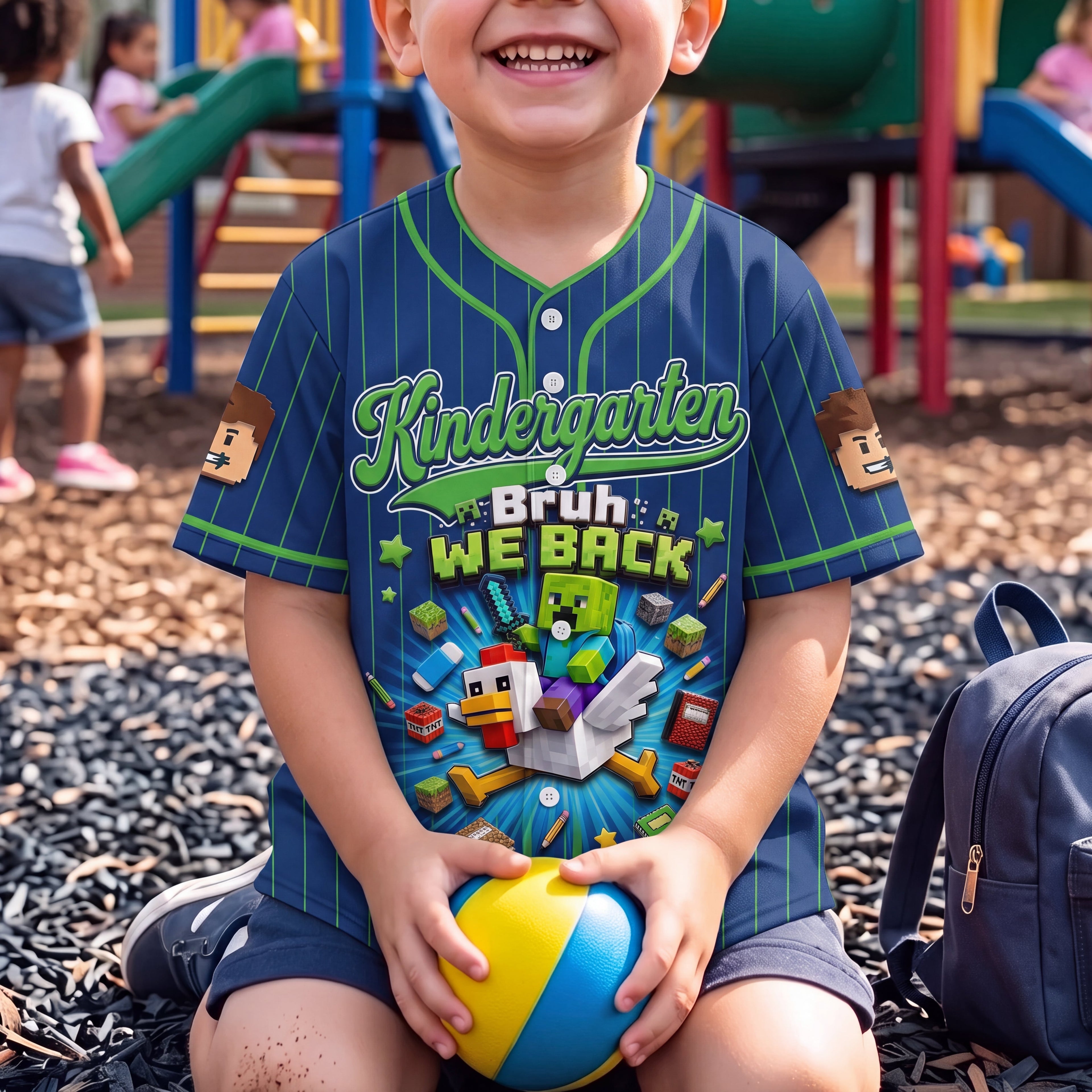 Personalized Kids Baseball Jersey We Back Gift for School Kid Baseball Jersey GradoCreations
