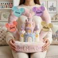 Personalized Heart Shaped Pillow Best Mom Ever Gift for Mom