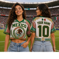 Personalized Mexico Soccer Crop Top Jersey Custom Name Number Gift for Football Fans