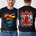Personalized Best Dad Ever Superhero Shirt Gift for Dad