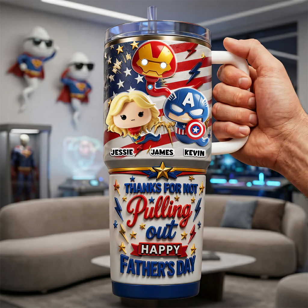 Personalized Father's Day Tumbler Funny Hero Sperm Gift for Dad
