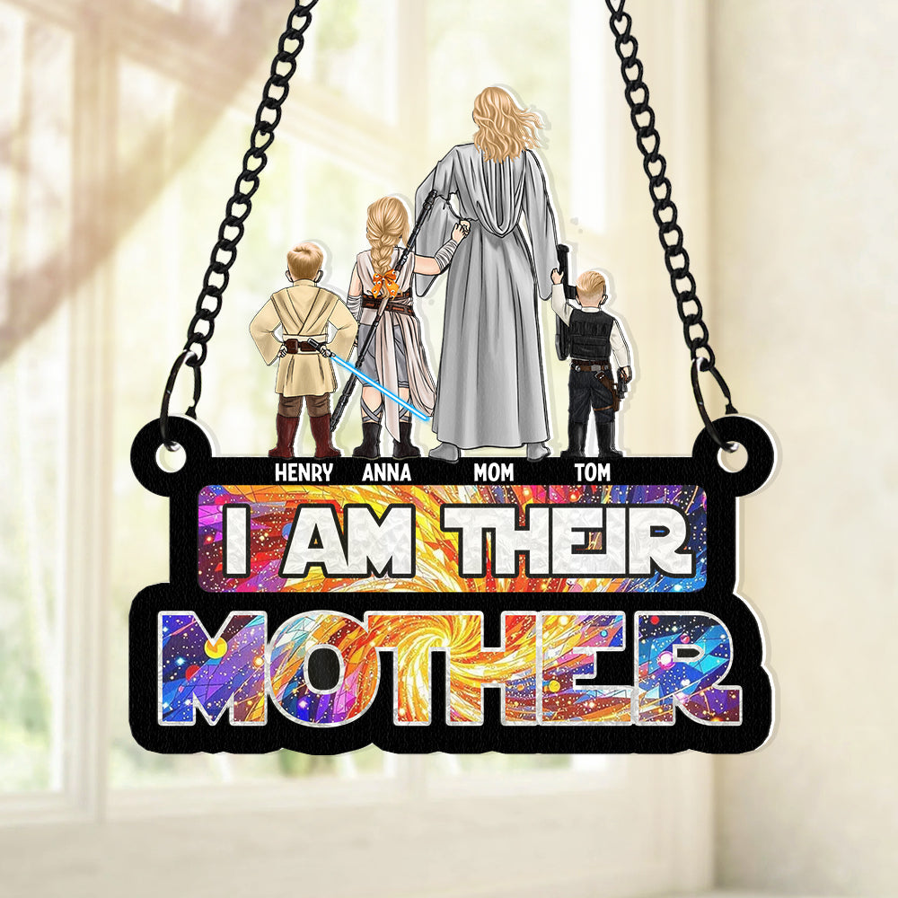 Personalized Window Hanging Suncatcher Gift for Mom | Custom Family Decor