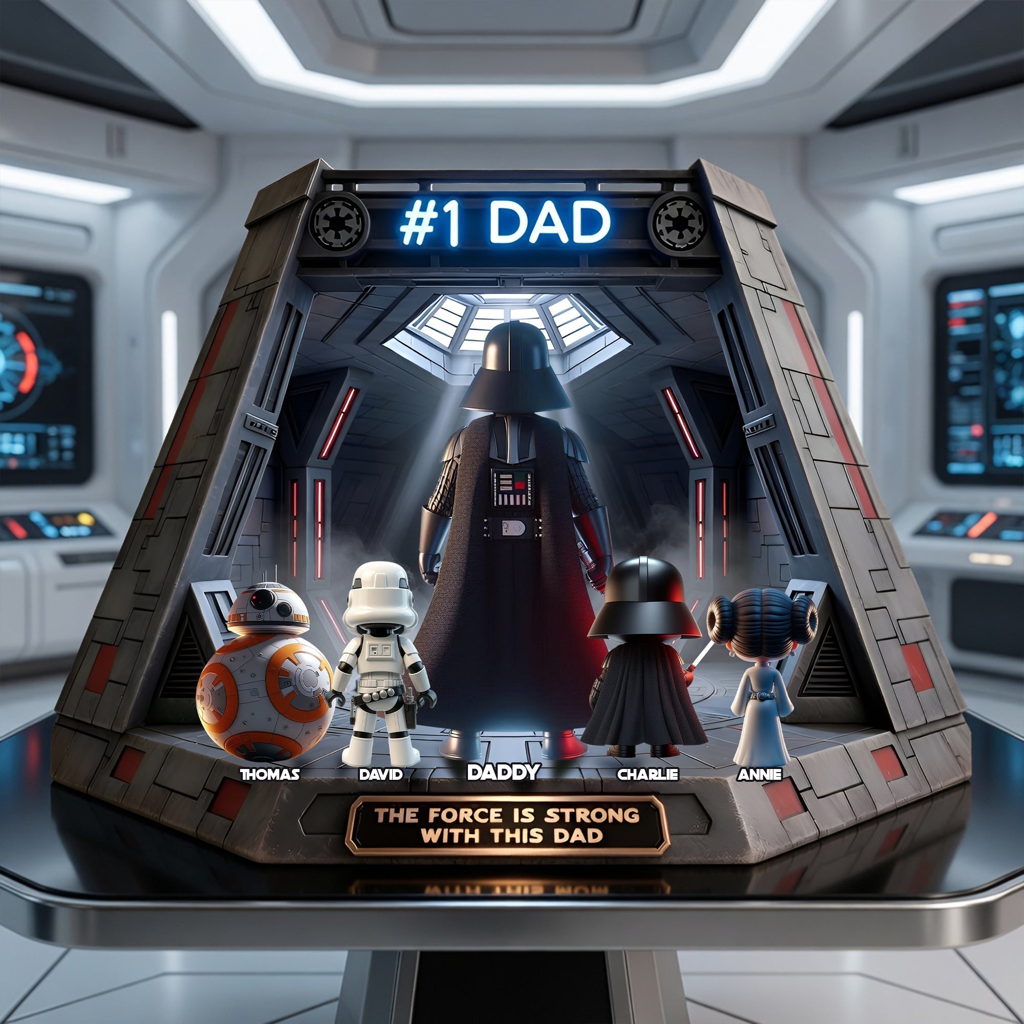 Personalized Acrylic Plaque with Star Wars Theme for Dad - Unique Gift Acrylic Plaque GradoCreations