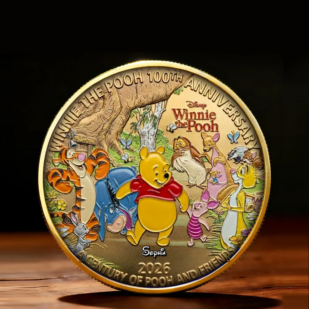 Personalized Winnie the Pooh Commemorative Coin Gift for Movie Fans