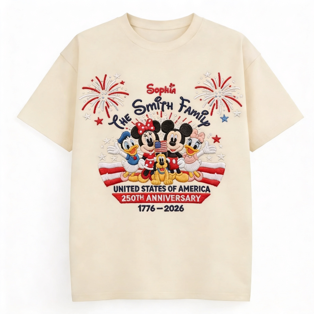 Personalized Family All Over Shirt 250th Anniversary Gift