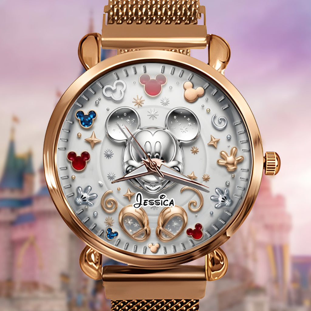 Personalized Women Hand Watch Custom Charm Gift for Her