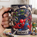 Custom Name Kids Mug Spider-Man Break Through Gift Mug GradoCreations