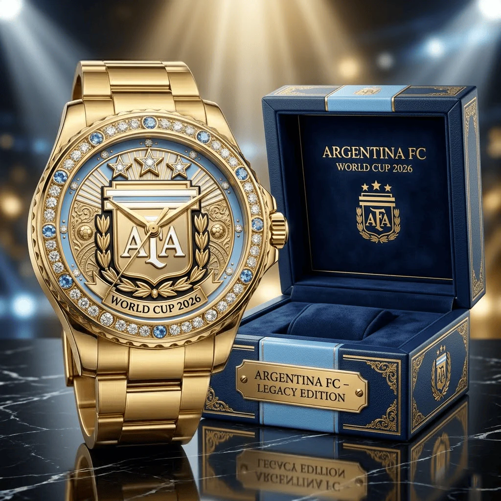 Personalized Argentina Soccer Championship 2026 Men's Watch Gift for Him
