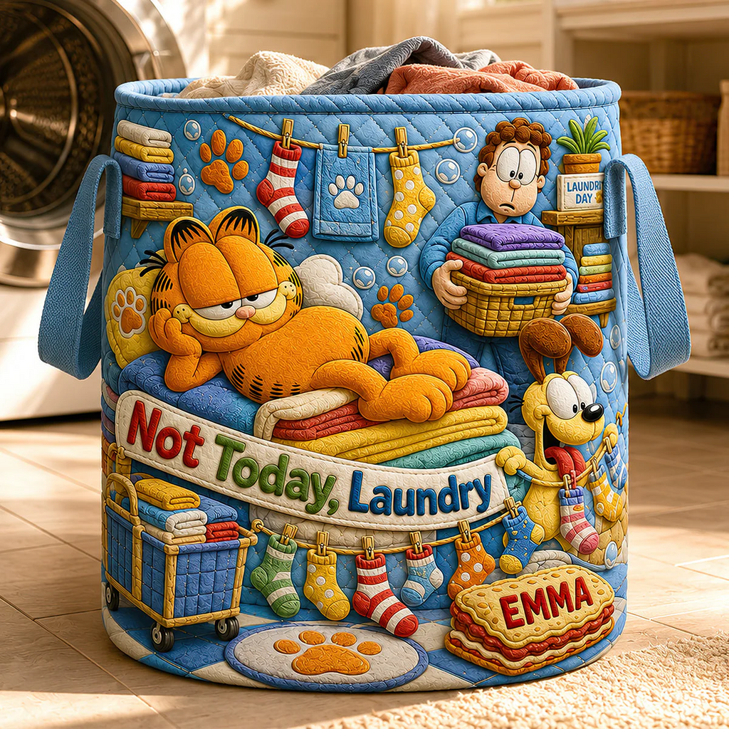 Personalized Quilted Laundry Basket Unique Family Gift for Mom Quilted Laundry Basket GradoCreations