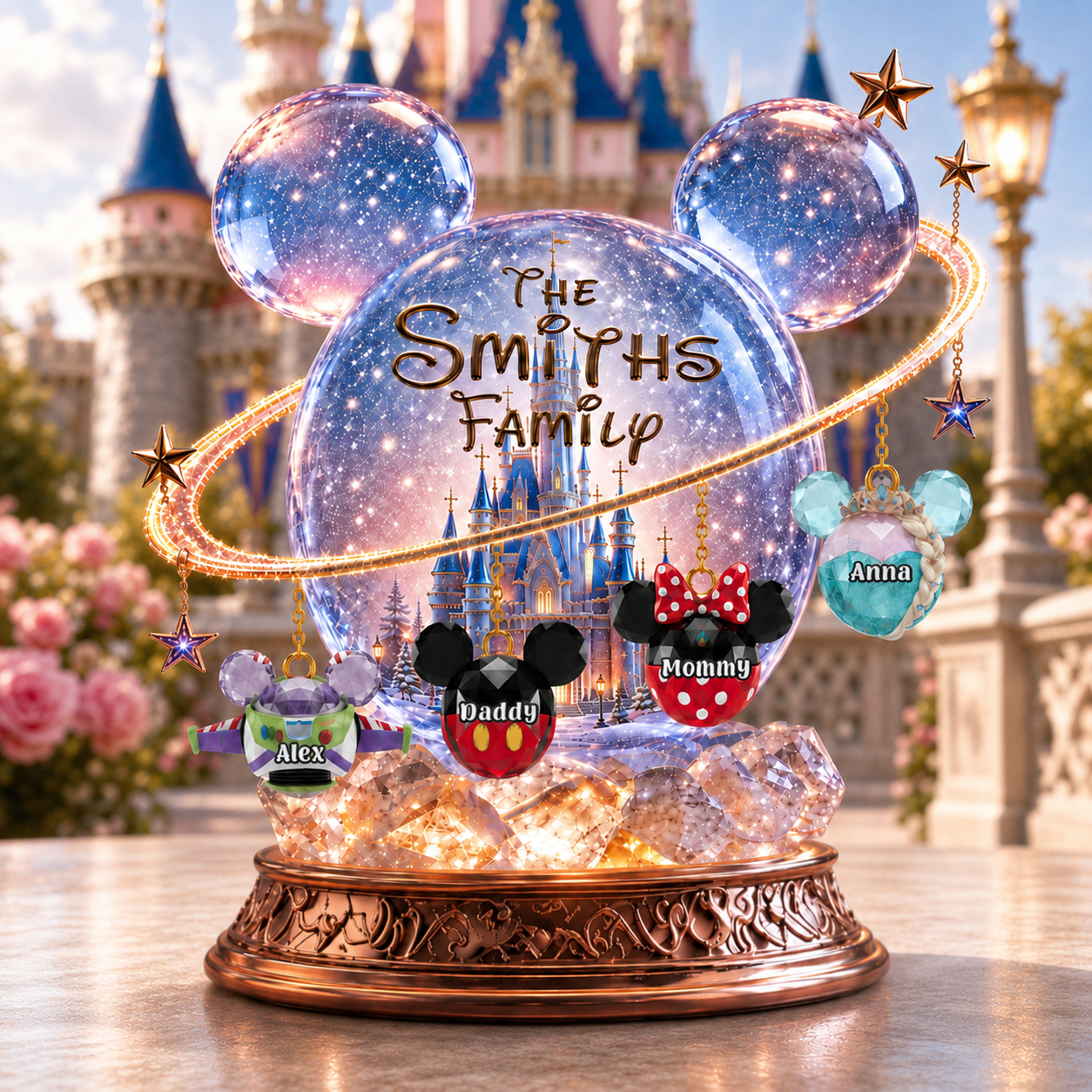 Personalized Acrylic Family Name Plaque Magical Castle Gift Acrylic Plaque GradoCreations