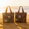 Personalized Adventure Tote Bag Custom Name Gift for Couple