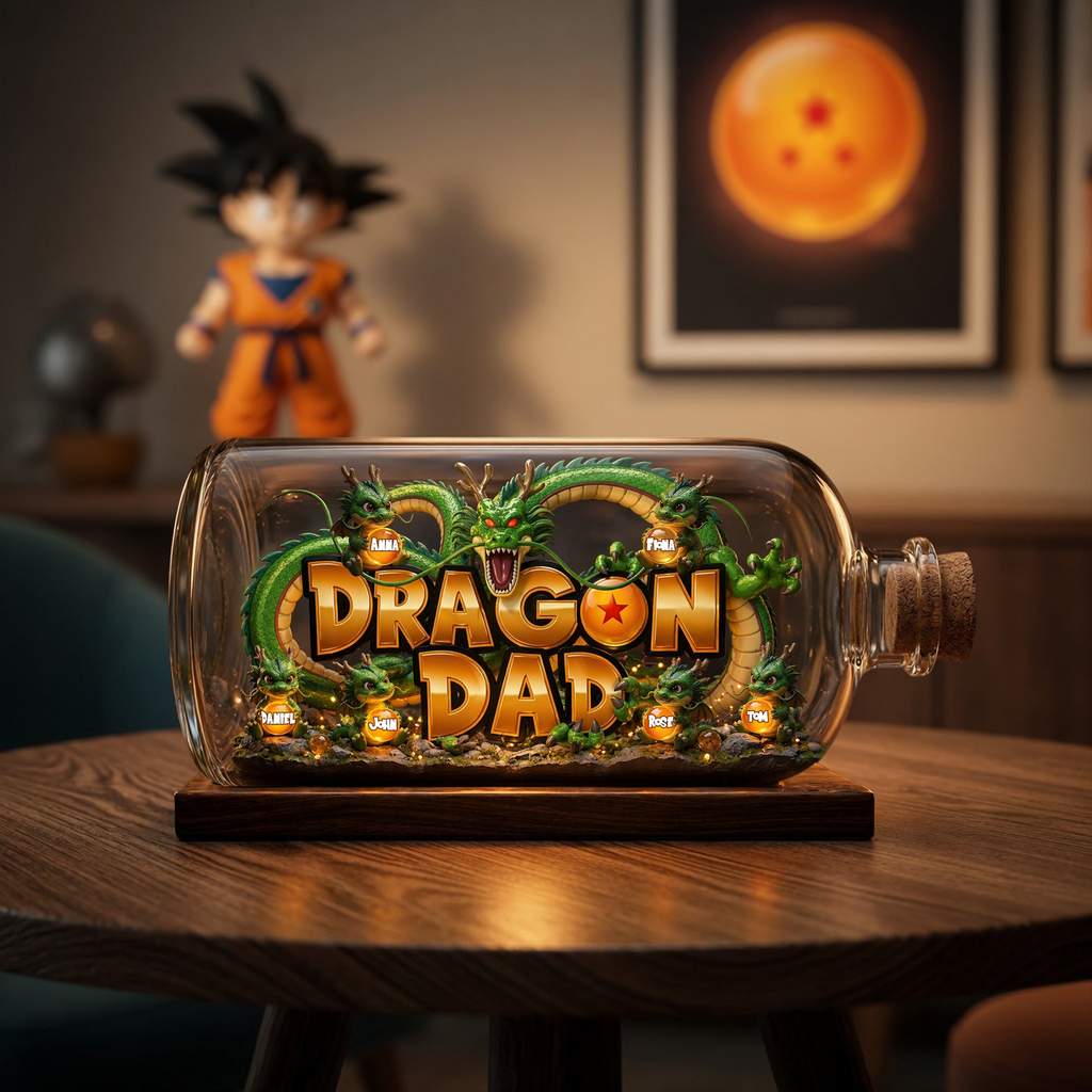 Personalized Dragon Dad Acrylic Plaque Custom Gift for Dad