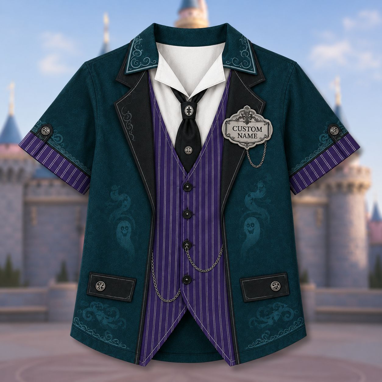 Personalized Gothic Costume Shirt for Kids | Spooky Halloween Gift AOP Shirt GradoCreations