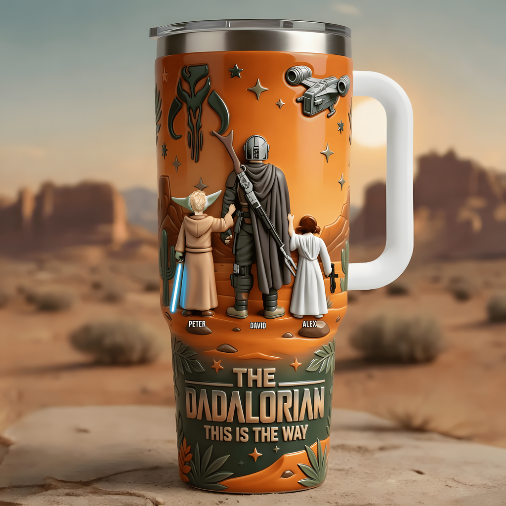 Personalized Dadalorian Tumbler Custom Drinkware Gift for Dad