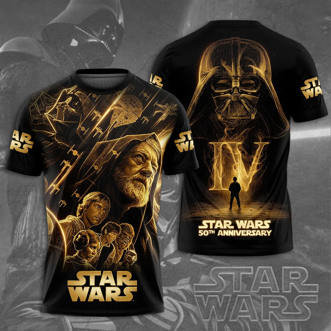 Personalized Star Wars 50th Anniversary All Over Shirt Gift for Movie Fans