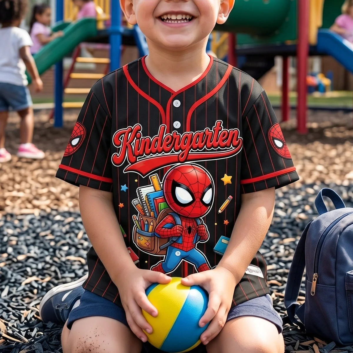 Personalized Spider-Man Baseball Jersey Custom Grade Gift for Kids Kid Baseball Jersey GradoCreations