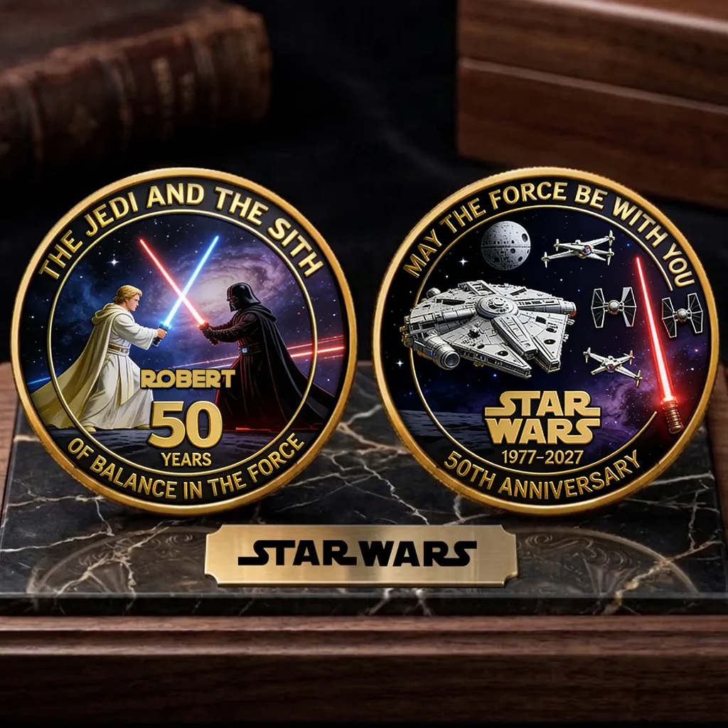 Personalized Star Wars Commemorative Coin Custom Gift for Movie Fans