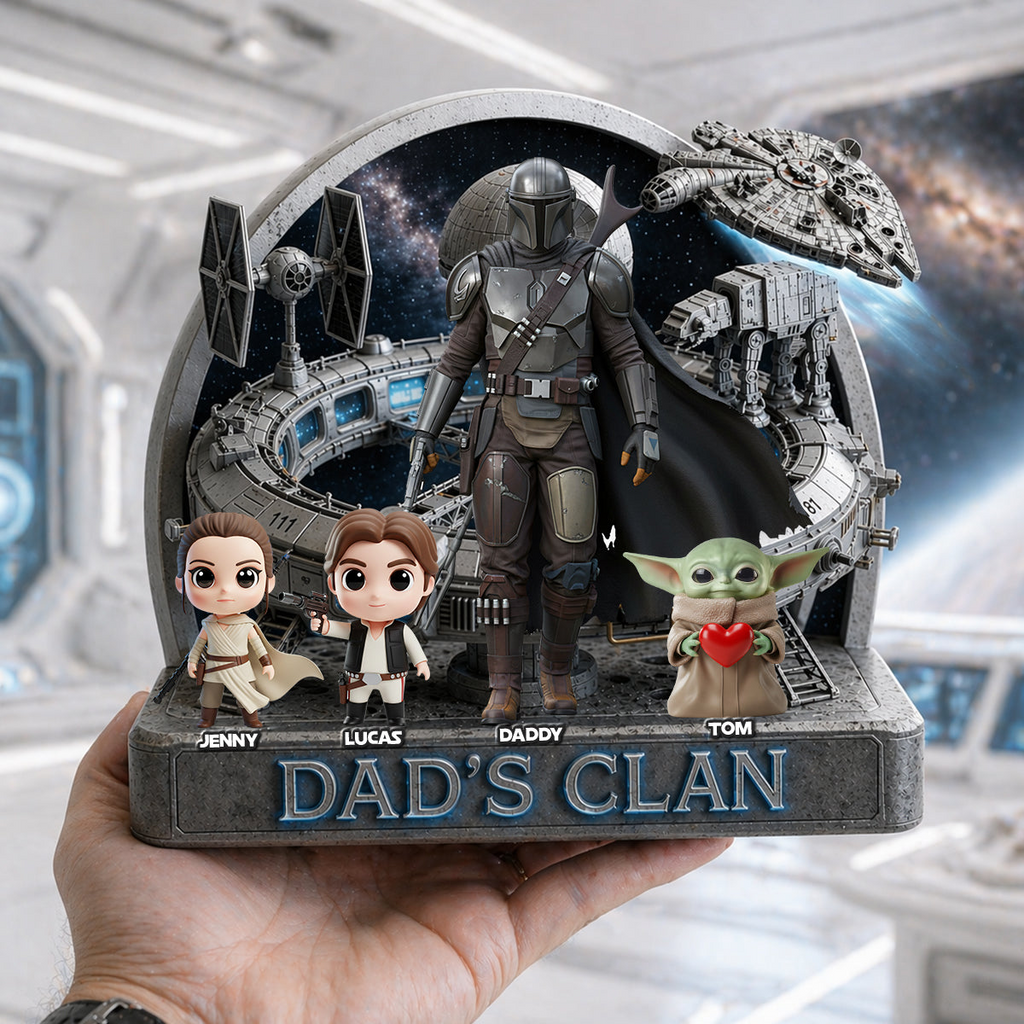 Personalized Acrylic Galaxy Star Plaque Gift for Dad - Father's Day