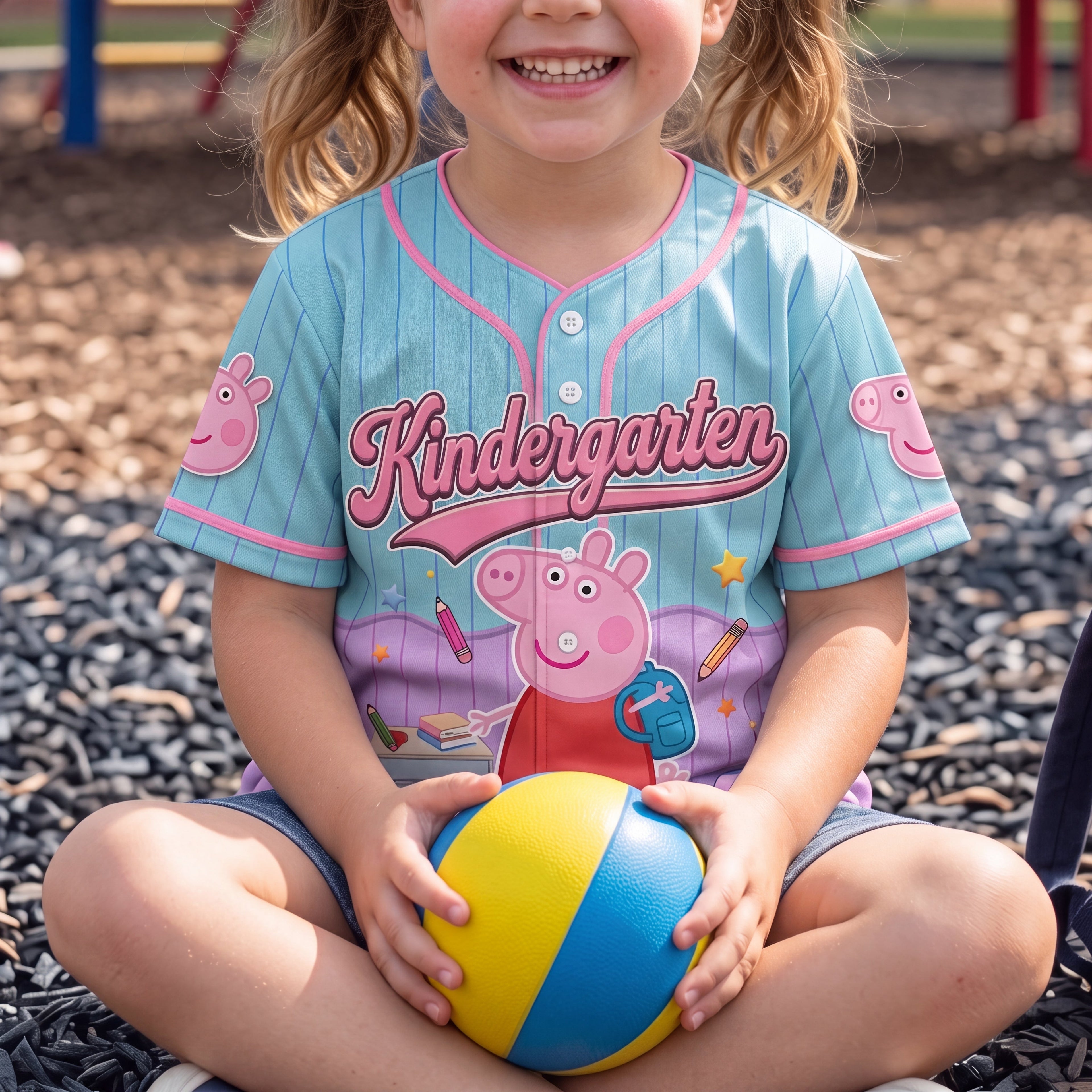 Personalized Kids Baseball Jersey with Pig Design for Back to School Gift Kid Baseball Jersey GradoCreations