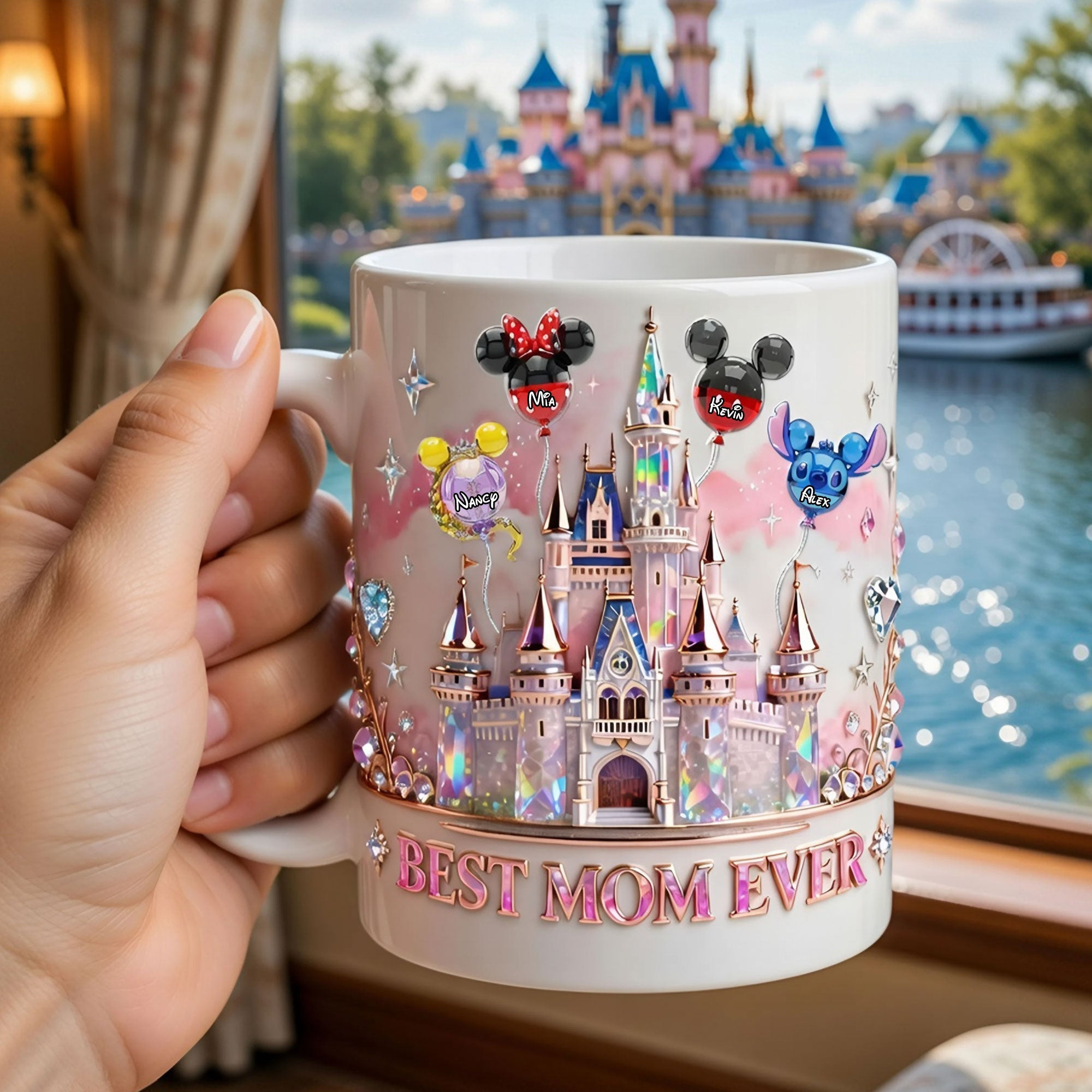 Personalized Magic Castle Coffee Mug Best Mom Ever Gift