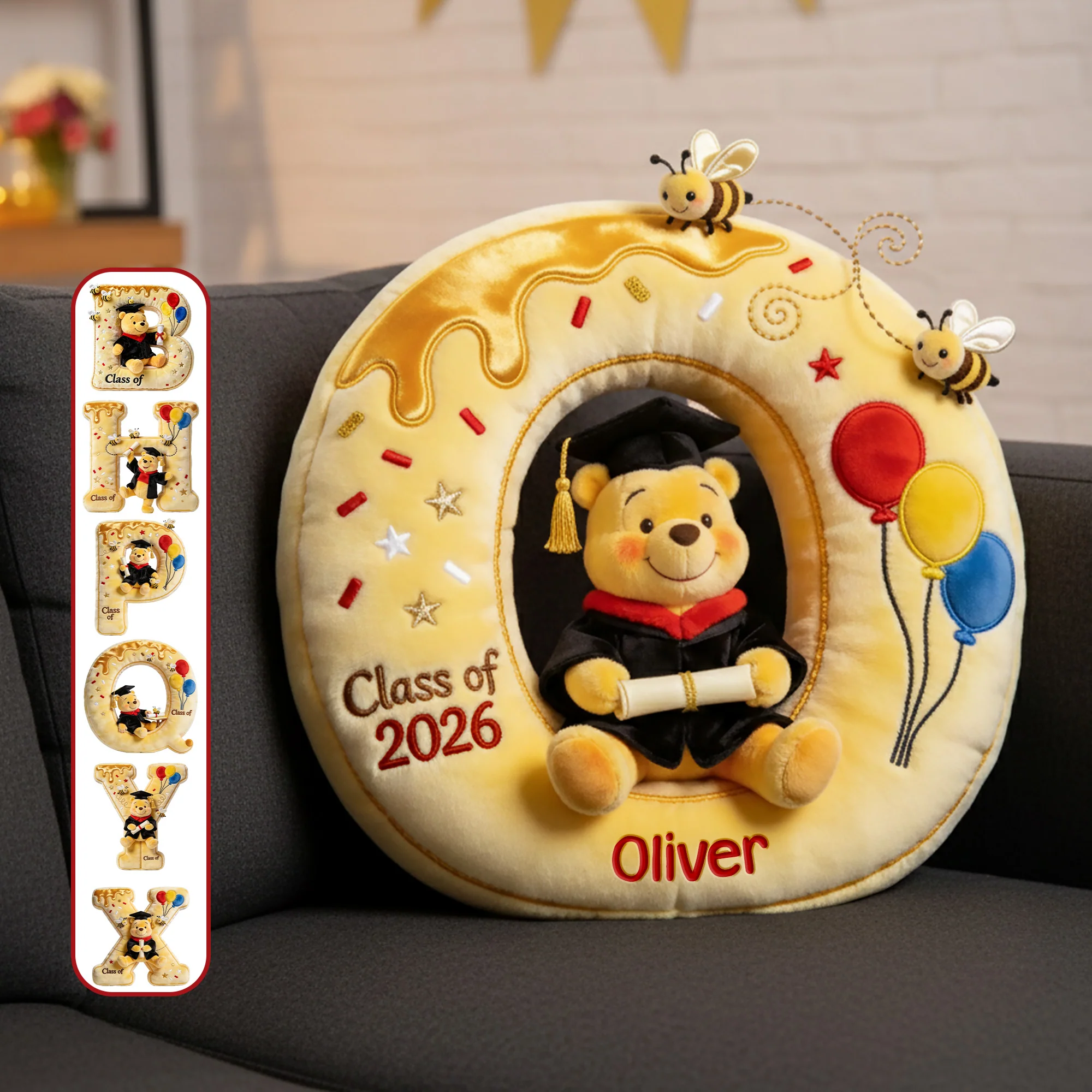 Personalized Graduation Pillow with Class of 2026 and Name