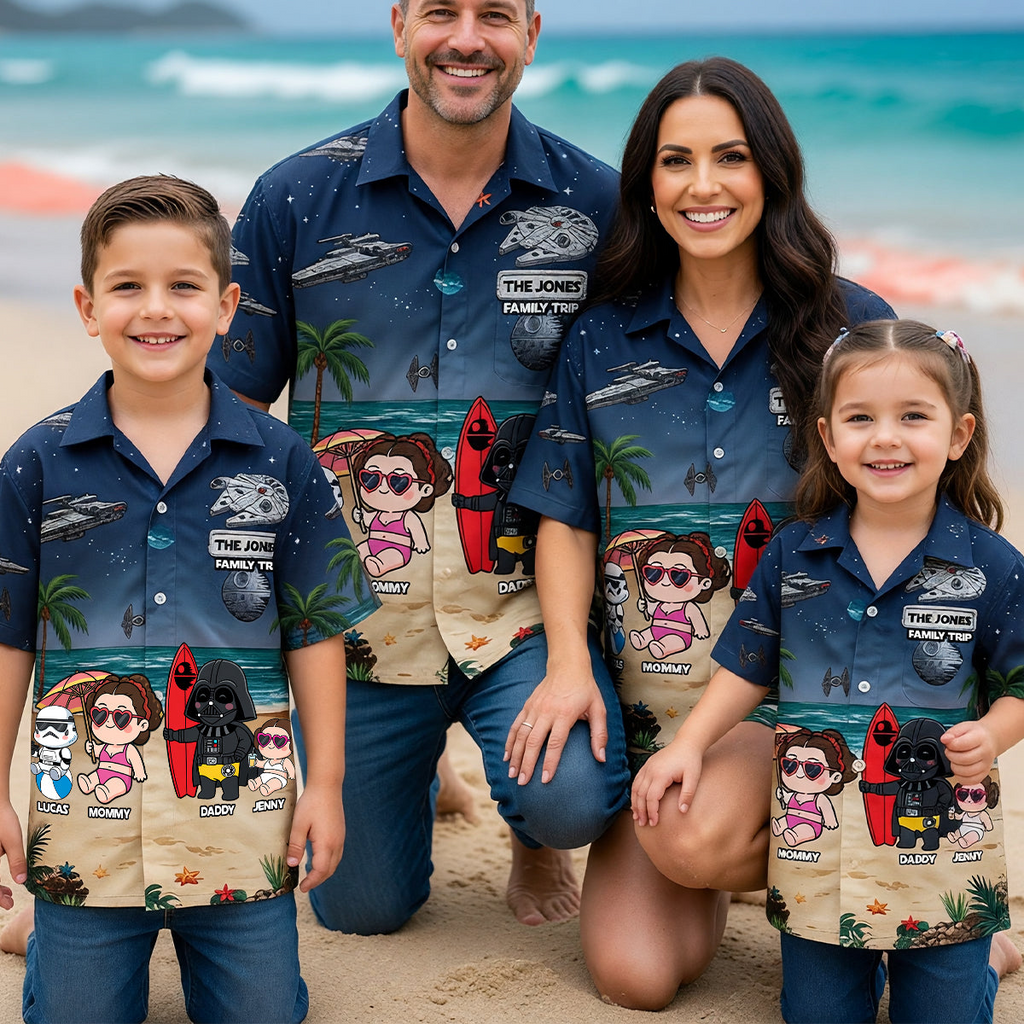 Personalized Hawaiian Shirt Family Vacation Gift for Travelers Hawaiian Shirt GradoCreations