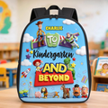 Personalized Cartoon Backpack School Set for Kids - Back to School Gift