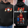 Personalized Marvel Superdad T-Shirt Custom Name Gift for Dad