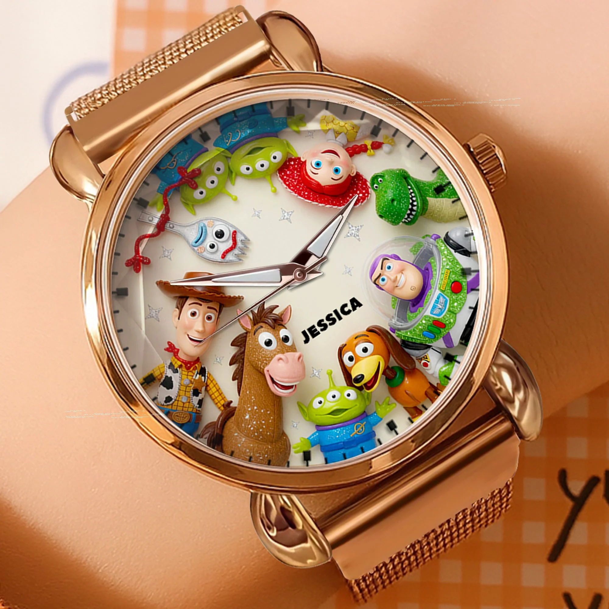 Personalized Women's Watch with Custom Charms - Gift for Movie Fans