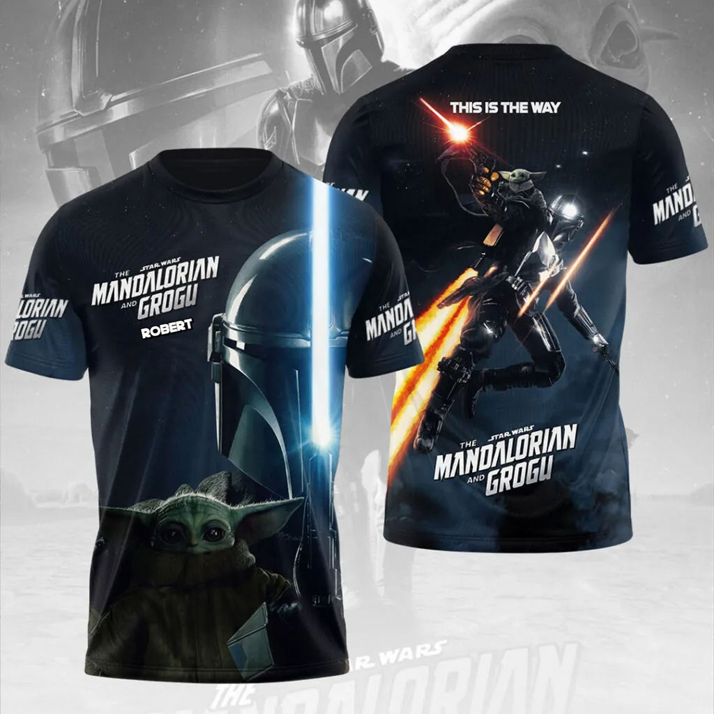 Personalized Galactic Tracker Shirt for Star Wars Fans - Custom Name AOP Tee