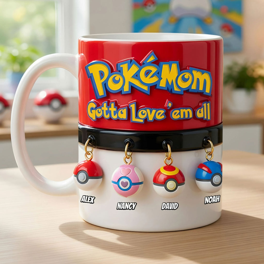 Personalized PokeMom Mug Custom Name Gift for Mom Mother's Day Mug GradoCreations