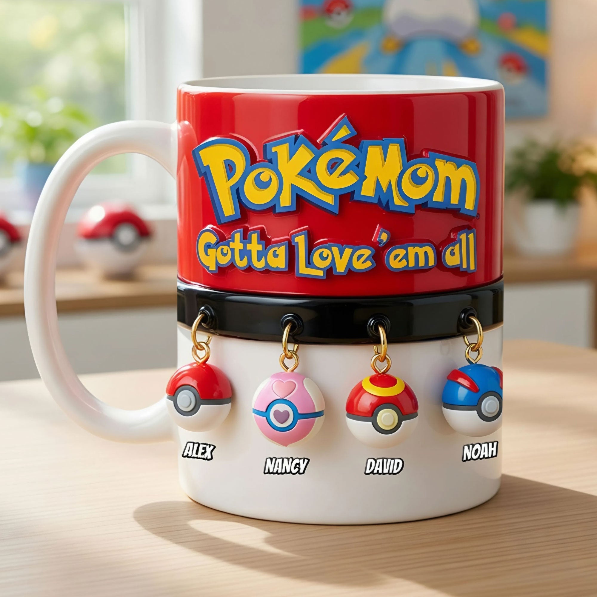 Personalized PokeMom Mug Custom Name Gift for Mom Mother's Day Mug GradoCreations
