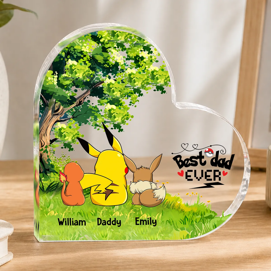 Personalized Best Dad Ever Acrylic Plaque Custom Name Gift for Dad Acrylic Plaque GradoCreations