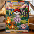 Personalized Adventure Blanket Custom Mom Gift with Pokemon Design