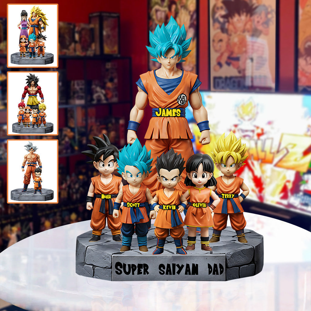Personalized Super Saiyan Dad Acrylic Plaque Gift for Father's Day