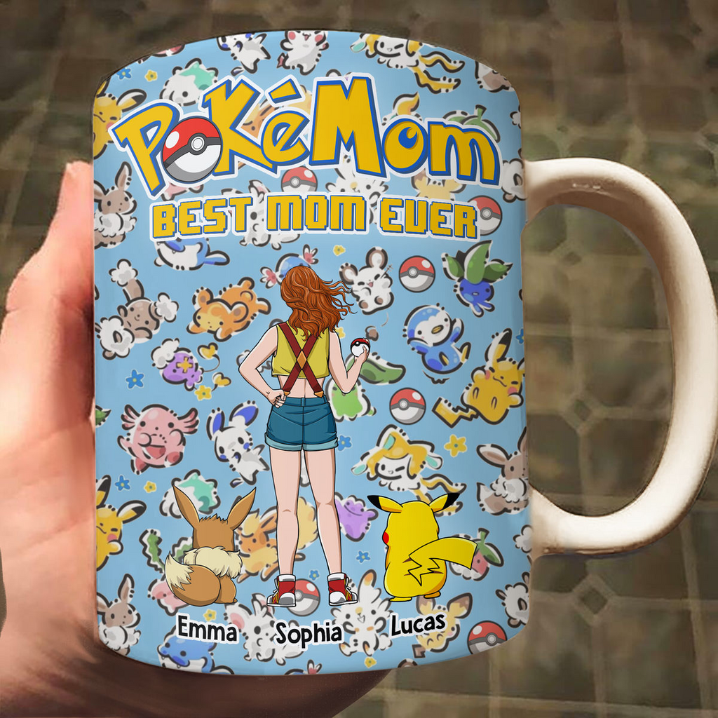 Personalized PokéMom Mug Best Mom Ever Gift for Mother's Day Mug GradoCreations