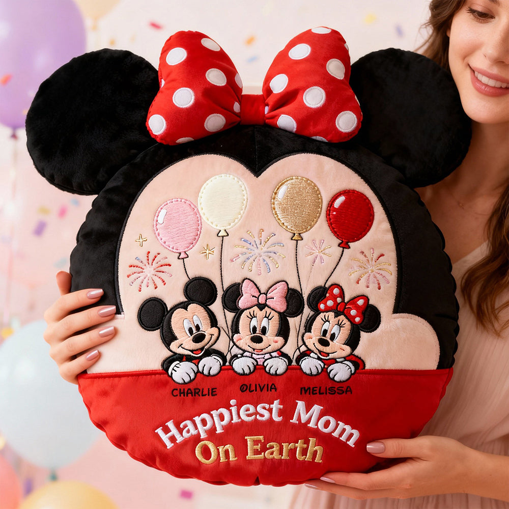 Personalized Happiest Mom on Earth Custom Pillow Gift for Mom